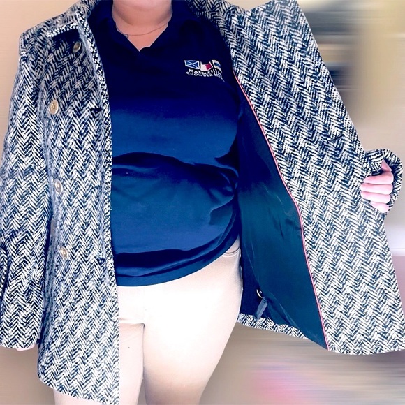 COACH Peacoat~Herringbone~Size12~NWOT! - Picture 3 of 11